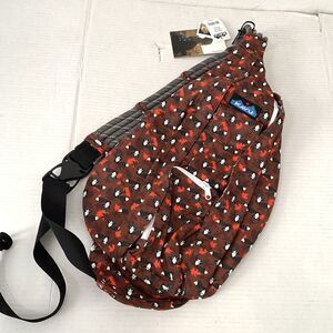 Kavu Paxton Rope Sling Bag Raccoon Red Crossbody Backpack NEW